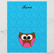 Personalized name cute owl personalized flyer
