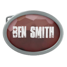 Personalized Name, Garnet 01, January, Birthstone Belt Buckle