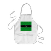 Personalized name Green damask Aprons