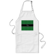 Personalized name Green pink diamonds Aprons