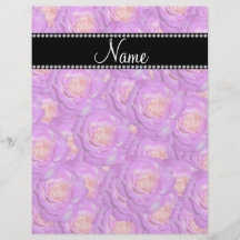 Personalized name hot pink roses full color flyer