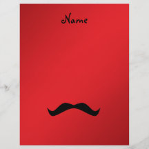 Personalized name moustache flyer