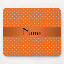 Personalized name orange diamonds mouse pads