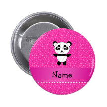 Personalized name panda pink stars