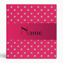 Personalized name pink diamonds binder