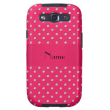 Personalized name pink diamonds galaxy SIII cover