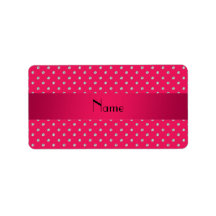 Personalized name pink diamonds labels