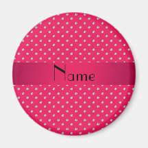 Personalized name pink diamonds magnet