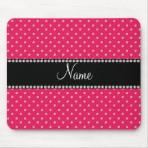 Personalized name pink diamonds mousepad