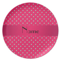 Personalized name pink diamonds plates