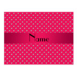Personalized name pink diamonds postcard