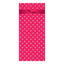 Personalized name pink diamonds rack card template