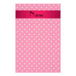 Personalized name pink diamonds customized stationery
