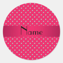 Personalized name pink diamonds sticker