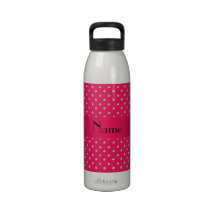 Personalized name pink diamonds water bottle
