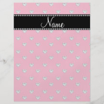 Personalized name pink heart diamonds personalized flyer