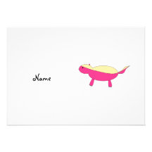Personalized name pink honey badger announcement