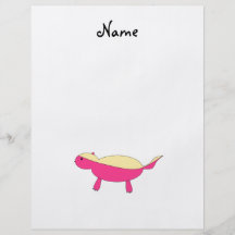 Personalized name pink honey badger flyer