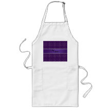 Personalized name purple diamonds aprons