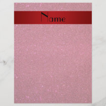 Personalized name red glitter custom flyer