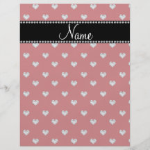 Personalized name red heart diamonds custom flyer
