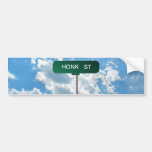 Personalized Name Road Street Sign on Blue Sky Bumper Sticker