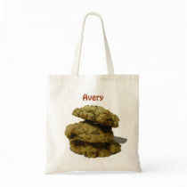 Personalized Name Stack of Cookies Cookie Lovers Canvas Bag