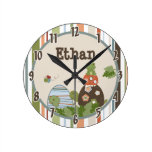 Personalized Name Wall Clock Laguna Beach Turtle