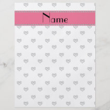 Personalized name white diamonds hearts flyer