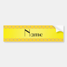 Personalized name yellow diamonds bumper sticker