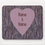 Personalized Names Carved In Tree Mousepad
