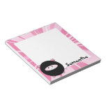 Personalized Ninja Pig on Pink Note Pads