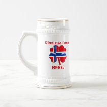 Personalized Norwegian Kiss Me I'm Berg Mugs