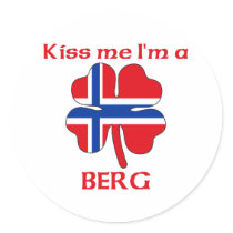 Personalized Norwegian Kiss Me I'm Berg Stickers