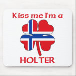 Personalized Norwegian Kiss Me I'm Holter mousepads
