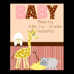 Personalized Nursery Stuffed Animals New Baby posters