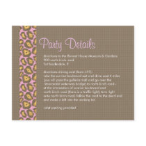 Personalized Party Details Insert Card