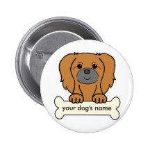 Personalized Pekingese Buttons