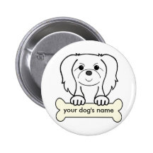 Personalized Pekingese Pinback Buttons