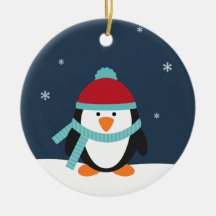 Personalized Penguin Christmas Ornament