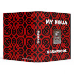 Personalized Photo Album Scrapbook Ninja Red Black binders