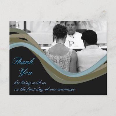 Personalized photo wedding thank you cards post cards by patricklori