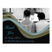 Personalized photo wedding thank you cards post cards
