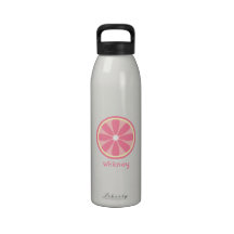 Personalized Pink Lemon Slice Water Bottle