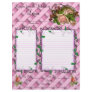 Personalized Pink Rose design recipe page