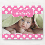 Personalized Polka Dot Mousepads