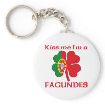 Personalized Portuguese Kiss Me I'm Fagundes keychains