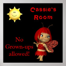 Personalized Poster mural 35 x35 Fairy