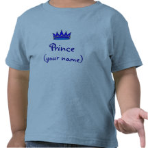 Personalized Prince Toddler shirt (blue crown)
