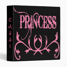 PERSONALIZED PRINCESS aVERY BINDERS
